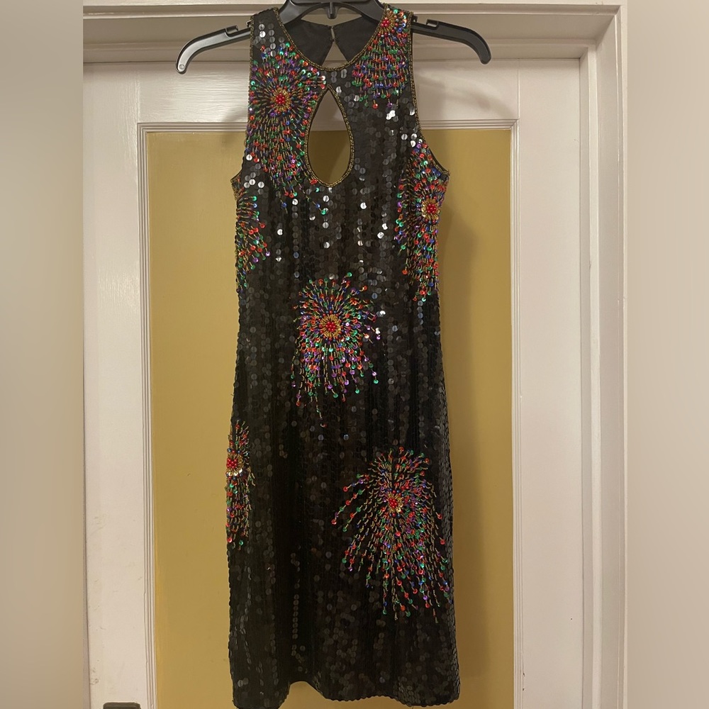 Vintage Sequins and Beaded Firework Dress